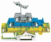 Kostki, złączki, wtyczki - WAGO Terminal przepustowy potrójny WAGO 5 mm Sprężynowe zielono-żółty niebieski szary 280-547 40 szt 280-547 - miniaturka - grafika 1