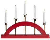 Oświetlenie świąteczne - Markslojd 705833 - Świecznik bożonarodzeniowy BRIDGE 5xE10/3W/230V czerwony - miniaturka - grafika 1