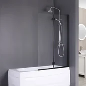 Parawany nawannowe - Duso Parawan Nawannowy Duso dwuczęściowy czarny 100x140 DS111TK - miniaturka - grafika 1