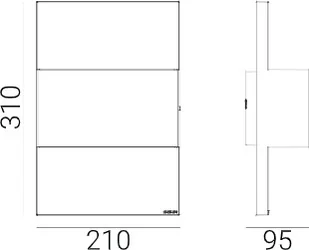 Norlys Kinkiet GENEVE LED 879W 879W - Lampy ogrodowe - miniaturka - grafika 2