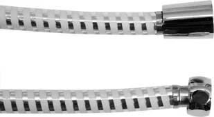 FALA WĄŻ PRYSZNICOWY 1.5M PVC GŁADKI CHROM-BIAŁY ANTYTWIST 75652 - Węże prysznicowe - miniaturka - grafika 2
