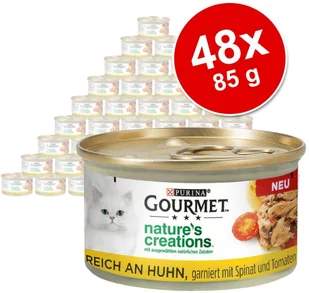 Purina Gourmet Megapakiet Nature's Creations Grilled, 48 x 85 g - Kurczak z pomidorami i szpinakiem - Mokra karma dla kotów - miniaturka - grafika 3
