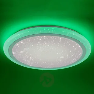Leuchten Direct Nowoczesna lampa sufitowa biała w tym RGB LED z pilotem - Mars - Lampy sufitowe - miniaturka - grafika 2