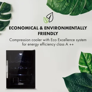 Klarstein Beersafe XL Onyx lodówka na napoje A+ + LED 4 metalowe ruszty szklane drzwi - Szafy i witryny chłodnicze - miniaturka - grafika 3