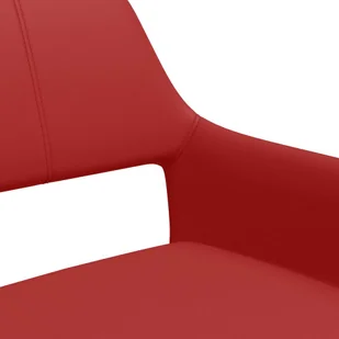 vidaXL Krzesła stołowe, 2 szt., czerwone, obite sztuczną skórą - Krzesła - miniaturka - grafika 6