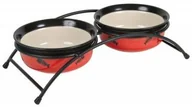 Miski dla kotów - trixie Trixie Miski ceramiczne 0,25L na stojaku [24790] - miniaturka - grafika 1