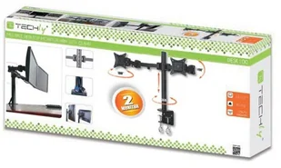 Techly Techly Uchwyt biurkowy LCD/LED 13-27 cali podwójny 2x10kg czarny AJTEYL000301740 - Uchwyty do monitorów - miniaturka - grafika 12