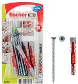 Kołki - Fischer Kołek uniwersalny Duopower 8 x 65 z wkrętem 4 szt. 537664 - miniaturka - grafika 1