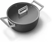 Garnki - Smeg Garnek 50's Style 24 cm czarny CKFC2411BLM - miniaturka - grafika 1