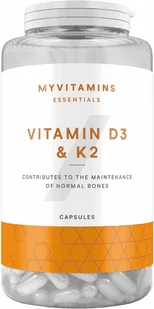 Myvitamins Witamina D3 & K2 - 90Kapsułki - Witaminy i minerały dla sportowców Myvitamins Witamina D3 & K2 - 90Kapsułki - Witaminy i minerały dla sportowców - miniaturka - grafika 1
