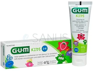 GUM Butler GUM Toothpaste Kids Monster - pasta do mycia zębów w formie żelu dla dzieci w wieku 2-6 lat, 50 ml, smak truskawkowy 3000 - Pasty do zębów - miniaturka - grafika 4