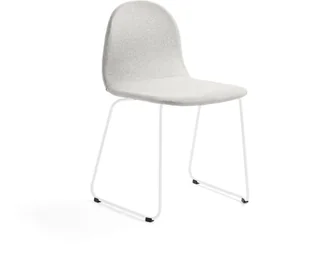 AJ Produkty Krzesło GANDER, płozy, siedzisko 450 mm, tkanina, beżowy - Krzesła AJ Produkty Krzesło GANDER, płozy, siedzisko 450 mm, tkanina, beżowy - Krzesła - miniaturka - grafika 1