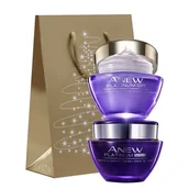 Zestawy kosmetyków damskich - Avon Anew Platinum Krem Na Dzień + Noc + Torebka - miniaturka - grafika 1