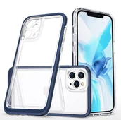Etui i futerały do telefonów - Hurtel Clear 3in1 etui do iPhone 11 Pro Max żelowy pokrowiec z ramką niebieski - miniaturka - grafika 1