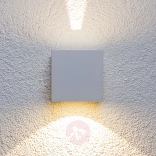 Lampenwelt Biała lampa ścienna zewnętrzna LED Jarno - Lampy ogrodowe Lampenwelt Biała lampa ścienna zewnętrzna LED Jarno - Lampy ogrodowe - miniaturka - grafika 3