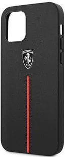 Ferrari FEOMSHCP12LBK iPhone 12 Pro Max czarny/black hardcase Off Track Leather Nylon Stripe hurtel-76683-0 - Etui i futerały do telefonów - miniaturka - grafika 6
