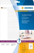 Papier do drukarek - Herma Etik. für CD-Box A4 wei 114,3x5,5 mm Papier 1200 St. - 5078 - miniaturka - grafika 1