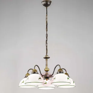 Kolarz Nonna lampa wisząca styl dworkowy biało-zielona - Lampy sufitowe - miniaturka - grafika 2