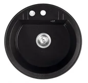 Zlewozmywaki - Ferro MEZZO II zlewozmywak granitowy 1-kom. fi51 grafit DRGM1/51BA - miniaturka - grafika 1