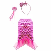 Stroje karnawałowe - Kraszek Zestaw Mała Syrenka różowa EKGM022 - miniaturka - grafika 1