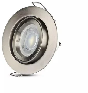 v-tac Oprawa Oczko V-TAC Aluminiowa Odlew GU10 Okrągła Ruchoma Satyna VT-775 - Oprawy, klosze i abażury - miniaturka - grafika 4