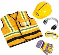 Mały majsterkowicz - Klein Theo 3224, zestaw dla pracowników budowlanych CAT od Spielzeu, 5-częściowy, z kamizelką dla pracowników budowlanych, kaskiem, nausznikami, okularami roboczymi i rękawicami roboczymi, zabawkami, - miniaturka - grafika 1
