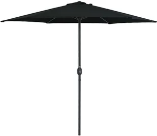vidaXL Parasol ogrodowy na słupku aluminiowym, 270x246 cm, czarny vidaXL - Parasole ogrodowe - miniaturka - grafika 2