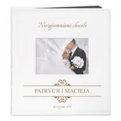 Albumy fotograficzne - NA Murrano Album z Okienkiem Prezent Ślub Grawerowany ALB-BO-BK-CO2-032 - miniaturka - grafika 1