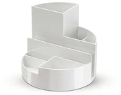 Przyborniki na biurko - Maul organizer biurkowy, okrągły, 6 przegródek, wytrzymałe tworzywo ABS, biały 4117602 - miniaturka - grafika 1
