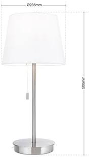 Orion Lampa stołowa Ludwig z portem USB biała/nikiel - Lampy stojące - miniaturka - grafika 5