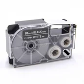 Papier do drukarek - Casio Taśma zamiennik XR-18ABK, 18mm x 8m biały druk / biały podkład - miniaturka - grafika 1