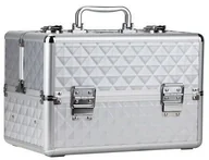 Kosmetyczki, organizery i kuferki - Molly Lac Kuferek kosmetyczny M na lakiery Diamond 3D biały - miniaturka - grafika 1