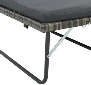 vidaXL 2-cz zestaw wypoczynkowy do ogrodu poduszki rattan PE szary 44483 - Sofy ogrodowe - miniaturka - grafika 8