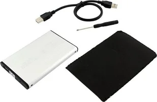 APTEL Obudowa dysku 2,5" USB SATA srebrna AK88A - Czytniki kart pamięci - miniaturka - grafika 2