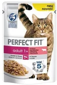 Mokra karma dla kotów - Perfect Fit Cat Adult 1+ mięsne saszetki 4 85 g - miniaturka - grafika 1