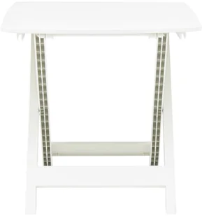 vidaXL Składany stolik ogrodowy, biały, 79x72x70 cm, plastik - Stoły ogrodowe - miniaturka - grafika 2