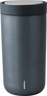 Kubki termiczne - Stelton Kubek termiczny To-Go Click 200 ml metaliczny niebieski z podwójnej stali 675-18 - miniaturka - grafika 1