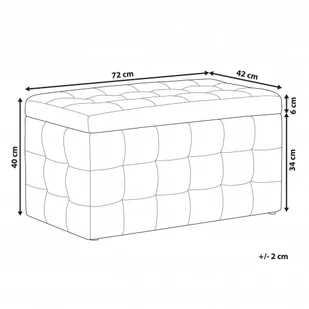 Beliani Pufa czarna skóra ekologiczna ze schowkiem MICHIGAN - Pufy i podnóżki - miniaturka - grafika 4