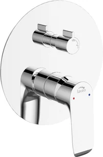 Laveo Laveo Alea bateria natryskowa podtynkowa z przełącznikiem chrom BLE 00PD BLE 00PD - Baterie podtynkowe - miniaturka - grafika 2