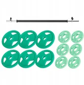 Sztangi - Sztanga regulowana 130cm Gumowana 39,5KG Żeliwo - miniaturka - grafika 1