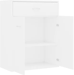 vidaXL Szafka, biała, 60 x 30 x 75 cm, płyta wiórowa - Komody - miniaturka - grafika 6