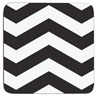 Pozostałe akcesoria barmańskie - Premier Housewares Premier housewares podstawka z wzorem w jodełkę, czarny/biały, 4 sztuki 1203623 - miniaturka - grafika 1