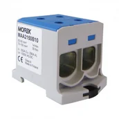 Kostki, złączki, wtyczki - Geberit MOREK szynowa 25-150mm2 nieb. 4otwor. zacisk. TH35 1P MAA2150B10 Morek 4207 MAA2150B10 - miniaturka - grafika 1