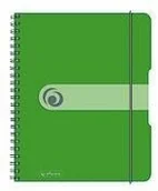 Szkolne artykuły papiernicze - Herlitz Brulion na spirali A5/80K kratka PP zielony (2szt) - miniaturka - grafika 1