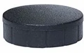 Magnesy - Maul Magnes Maulsolid, okrągły magnes, nietłukące się tworzywo sztuczne, siła przyczepności 300 g, 20 x 7,5 mm, czarny, 6162090, 10 sztuk 6162090 - miniaturka - grafika 1