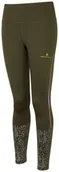 Spodnie sportowe damskie - RONHILL RONHILL Legginsy biegowe damskie LIFE NIGHTRUNNER TIGHT Khaki - miniaturka - grafika 1