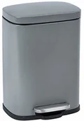 Koszyki łazienkowe - Wenko Leno Easy-Close kosz na śmieci z pedałem, szary - miniaturka - grafika 1