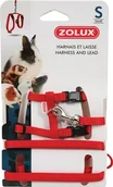 Akcesoria dla gryzoni - Zolux Szelki i smycz dla szczura S kol. czerwony - miniaturka - grafika 1