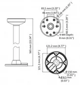 Akcesoria do monitoringu - Hikvision Adapter DS-1471ZJ-135(Black) czarny DS-1471ZJ-135(BLACK) - miniaturka - grafika 1