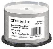 Nośniki danych - Verbatim DVD-R 4.7GB 16x Printable Non-Id Szpula 50 43645 - miniaturka - grafika 1